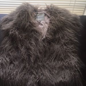 Faux fur vest